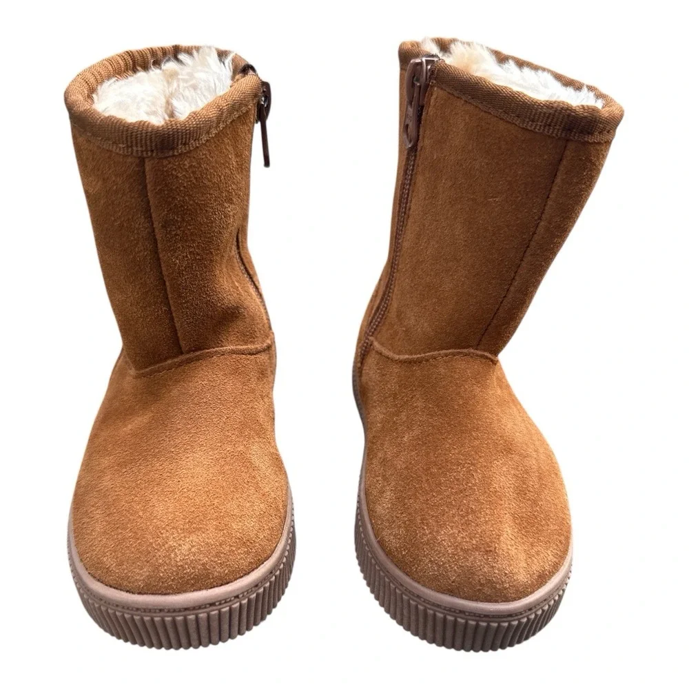 Cat & Jack Toddler Girls' Emily Suede Shearling Style Boots Winter Lined Size 6